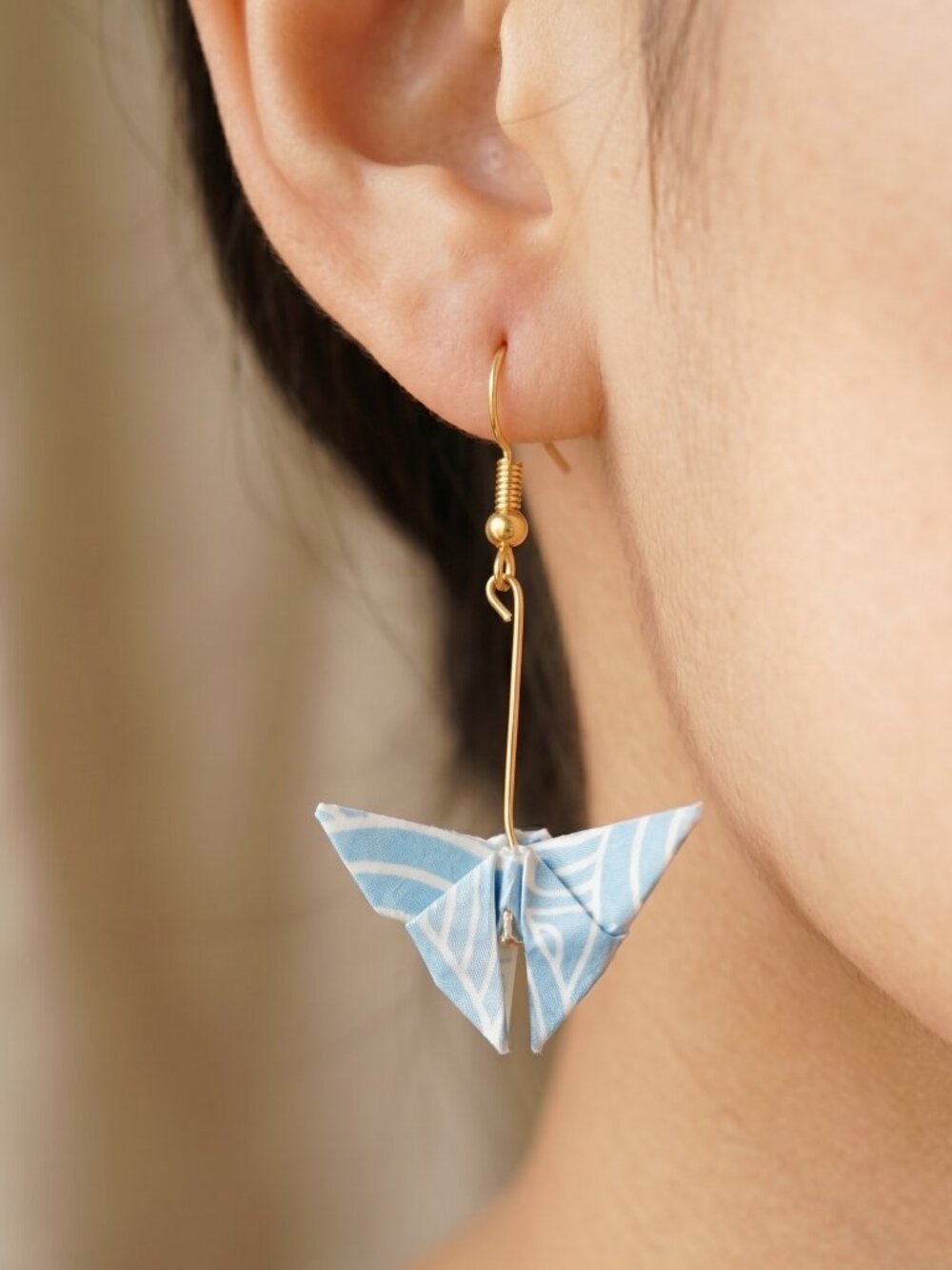 Handmade Origami Butterfly Earrings | Japanese Paper Jewelry | Gift for Her